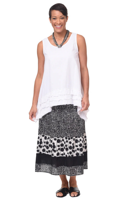 Tulip White Cotton Lily Tank