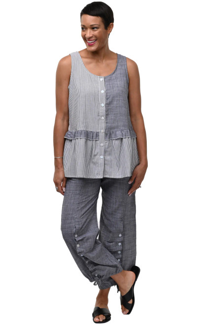 Tulip Ticking Cotton Collette Tank