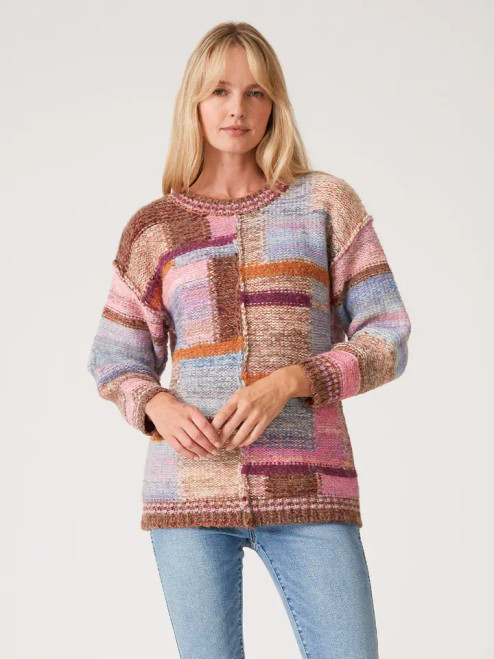 Lovestitch Multicolor Mixed Patchwork Pullover