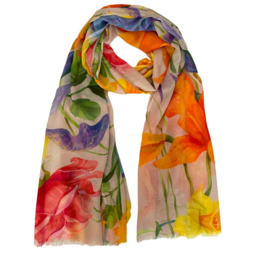 Chinar Large Florals Lilly Scarf