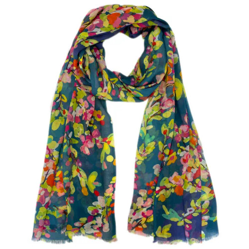 Chinar Watercolor Floral Lucille Scarf
