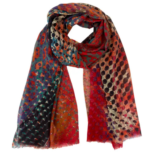 Chinar Playful Dots Wool Mira Scarf