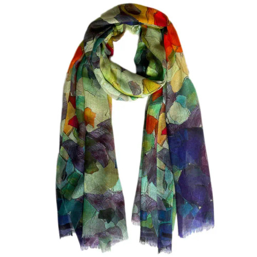 Chinar Abstract Blocks Wool Rory Scarf