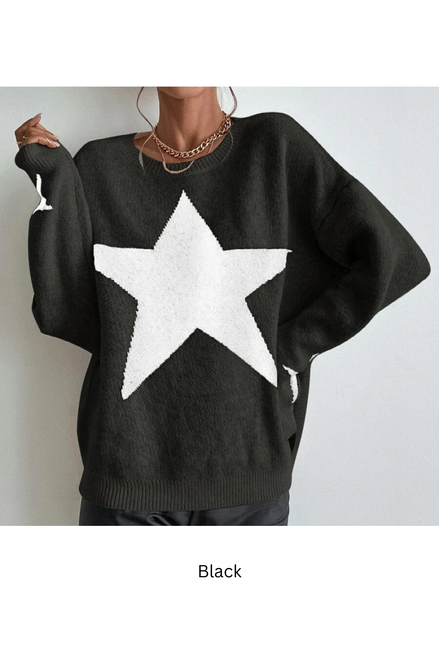 Dipped Shop Star Jacquard Sweater