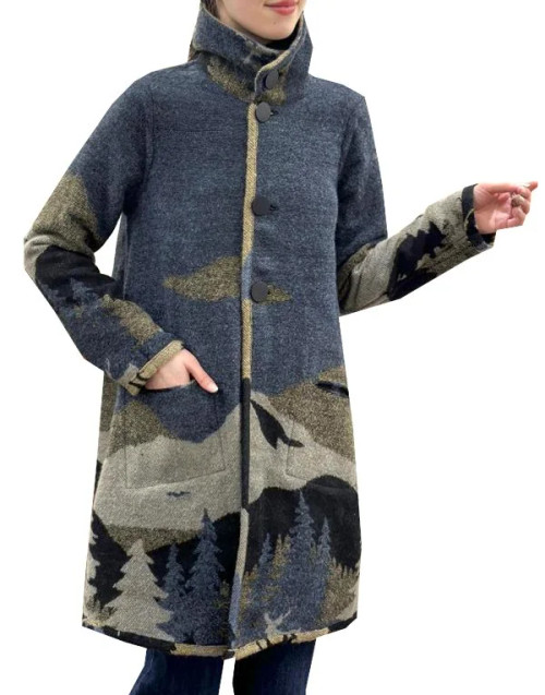 Winding River Blue & Tan Mountain Reversible Coat