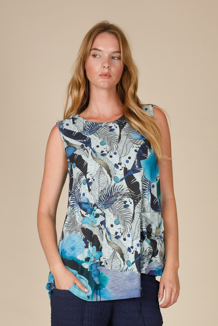 Inoah Blue Whisper Soft Knit Top