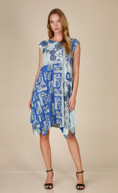 Inoah Static Blue Soft Knit Dress