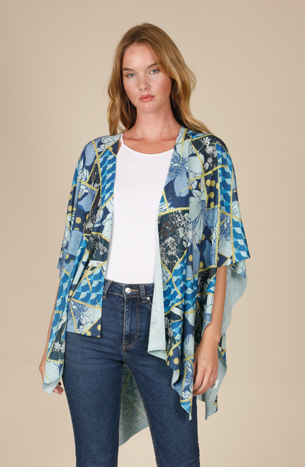 Inoah Fleur Mosaic Osize Soft Knit Cardigan