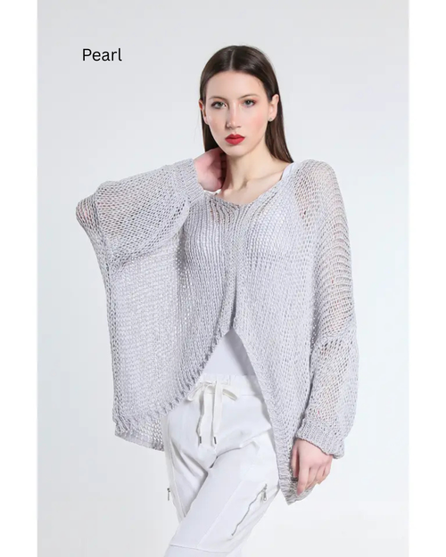 TINA Stephens Butterfly Open Knit Topper