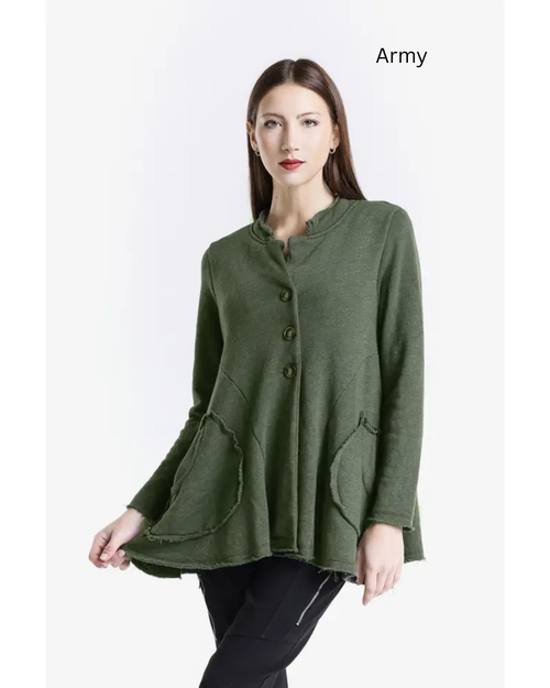 TINA Stephens French Terry Cozy Jacket