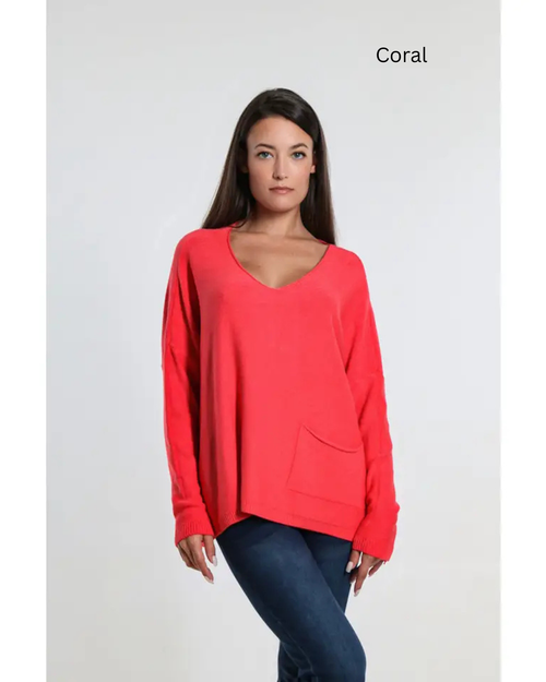 TINA Stephens Soft Single Pocket Sweater