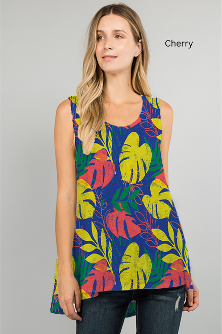 Et' Lois Monstera Deliciosa Soft Knit Top