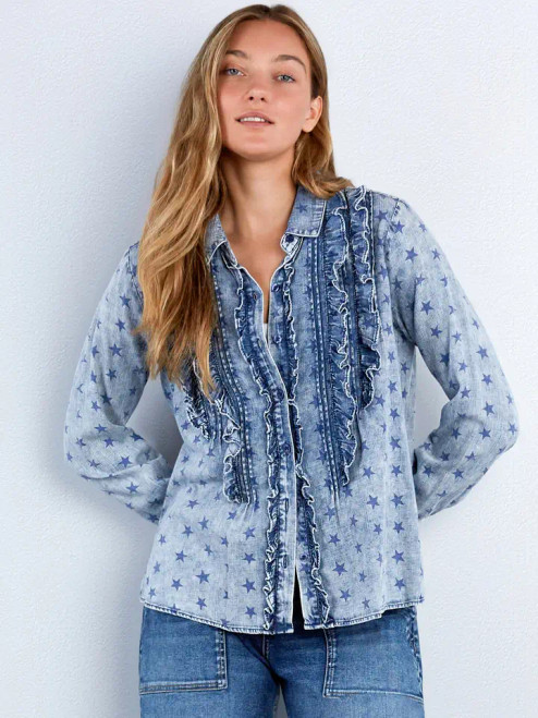 Billy T Star Tuxedo Denim Shirt