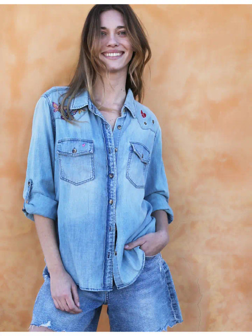 Billy T Butterfly Kiss Denim Shirt