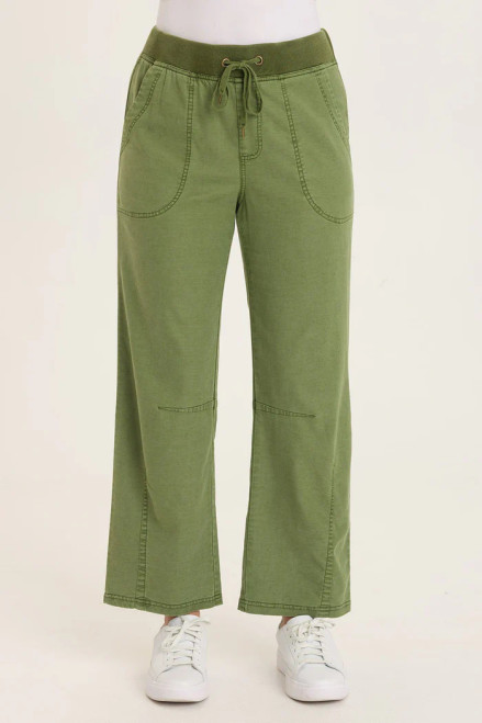 XCVI Green Apple Twill Barrell Pants