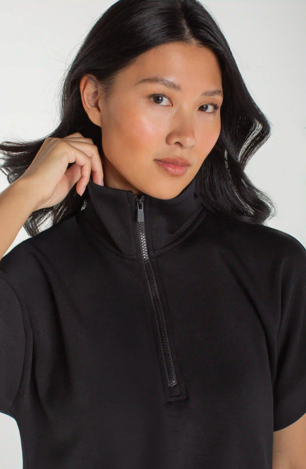 Liverpool Black Modal Half-Zip Pullover