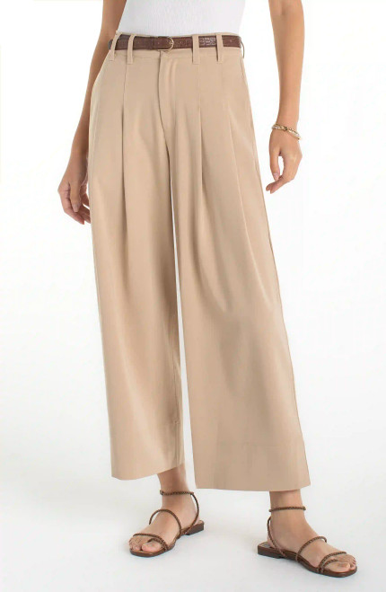 Liverpool Cappuccino Pleated Wide Leg Pants