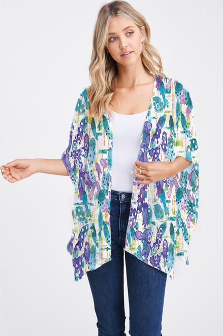 Et' Lois Meadow Art Open Wrap Shawl