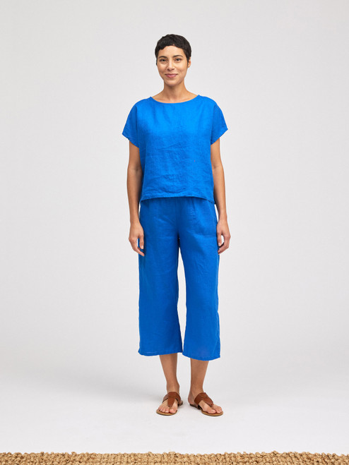 Cut Loose Hanky Linen Hi-Low Top