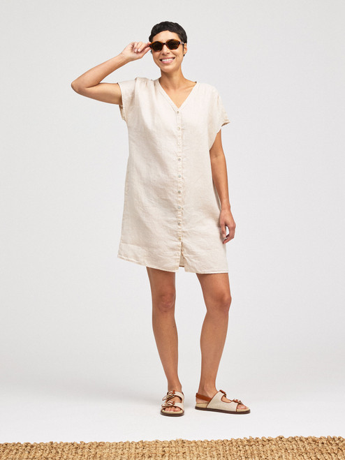 Cut Loose Hanky Linen Button Down Dress