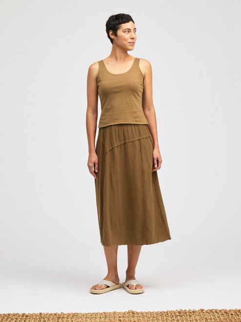 Cut Loose Linen Cotton Jersey Skirt