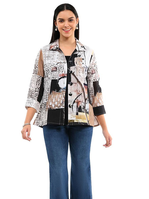 Parsley & Sage Earth Tones Cotton Shirt