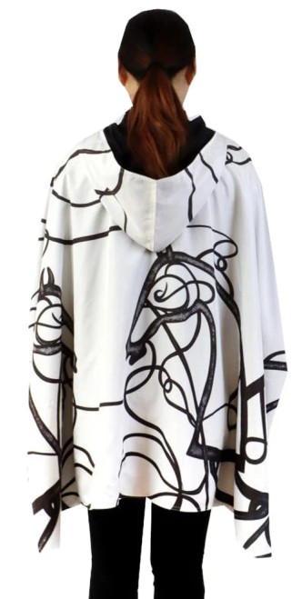 Winding River Black/White Reversible Rain Cape