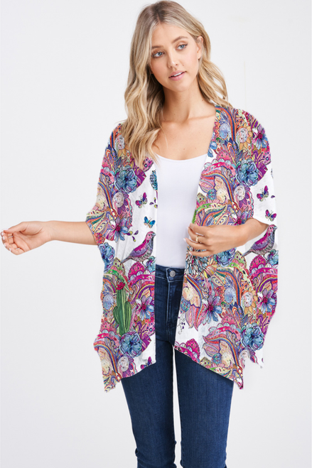 Et' Lois Chirps & Buzzes Open Wrap Shawl