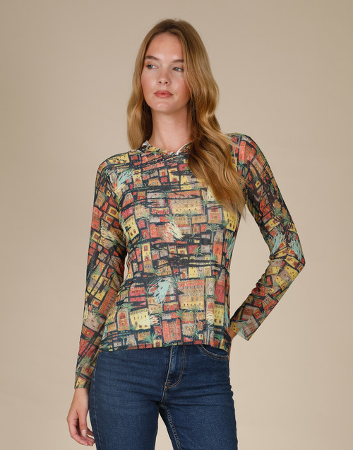 Inoah Sunset Resort Mesh Hoodie Top