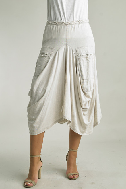 Tempo Paris Beige Cotton Bubble Skirt