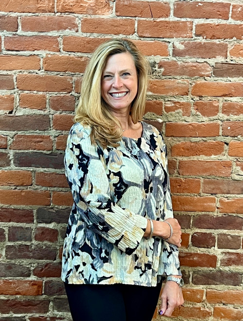 Shana Neutrals Cotton Crinkle Top