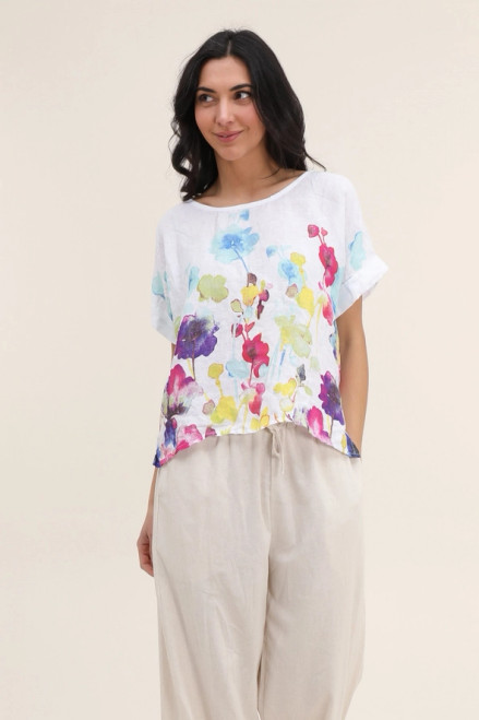 La Maison Linen Printed Top