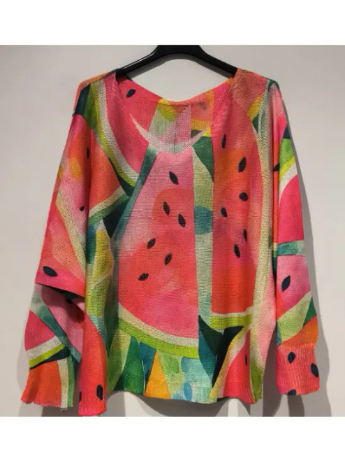 LOOWIE Watermelon Printed Sweater