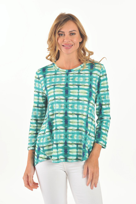 Lemon Grass Jade Tie-Dye Bamboo Top
