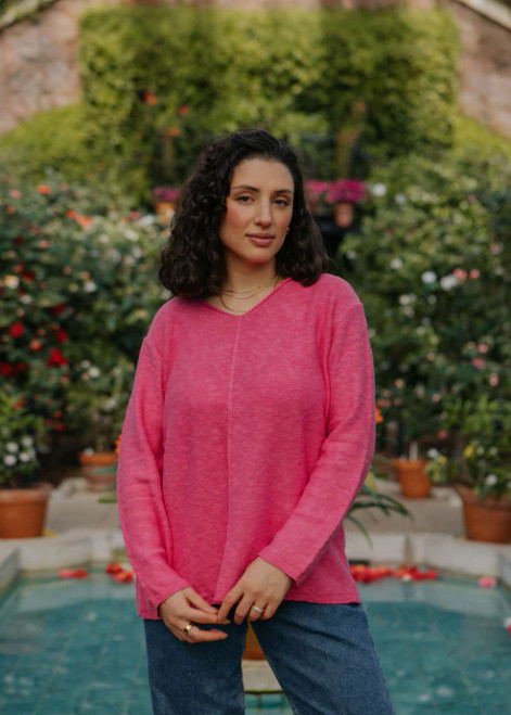 Avalin Cotton Cable Stitch Seam Sweater