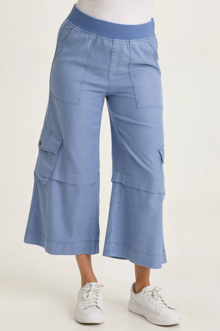 XCVI Sky Twill Cargo Gaucho Pant