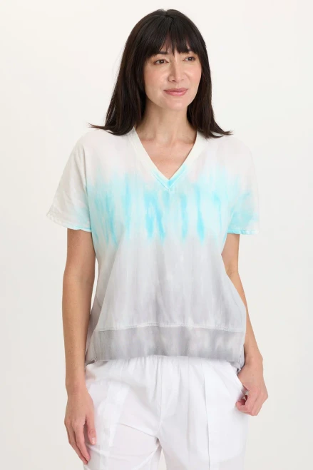 XCVI Mermaid Tie-Dye Hi-Low Top