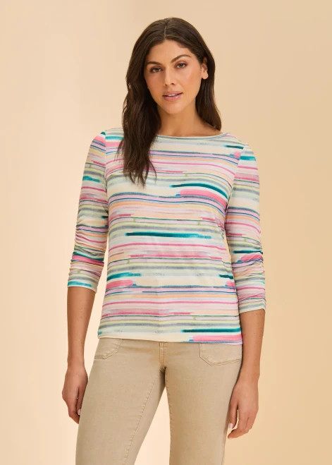 French Dressing Spritz Stripey Jersey Top
