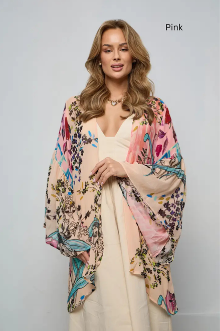 Saachi Mystical Garden Ruffle Sleeve Kimono