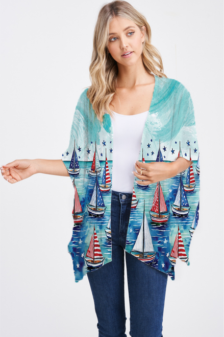 Et' Lois Sail Away Open Wrap Shawl