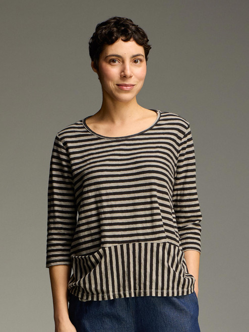 Cut Loose Black Stripe Pocket Pullover