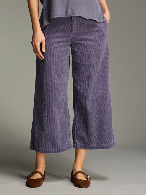 Cut Loose Lux Cord Crop Wide Leg Zip Pant