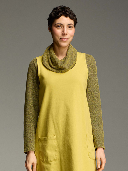 Cut Loose Marled Sweater Knit Cowl Neck Pullover