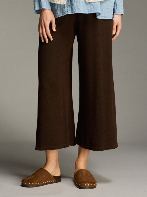 Cut Loose Marled Sweater Knit Cropped Pant