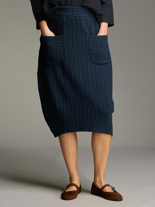 Cut Loose Textured Stripe Pocket Lantern Skirt