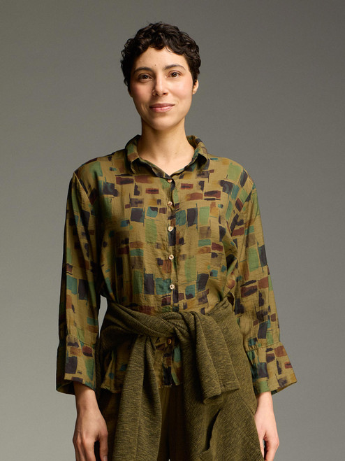 Cut Loose Sea Glass Crop Easy Shirt