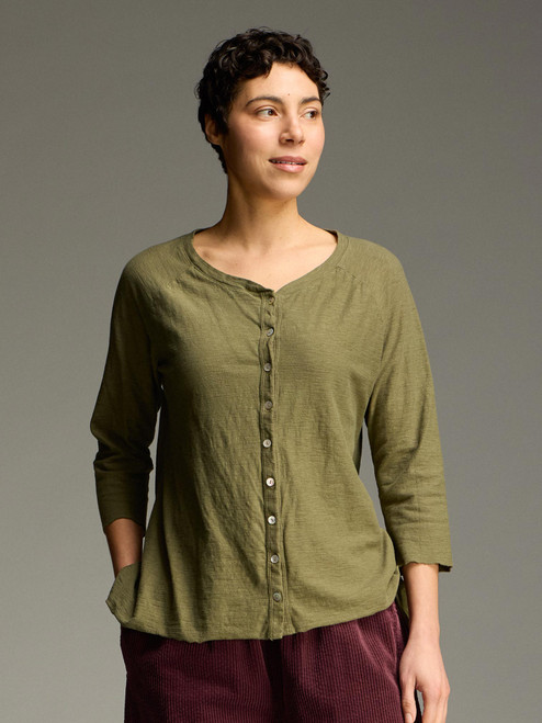 Cut Loose Linen Cotton Jersey Cardi