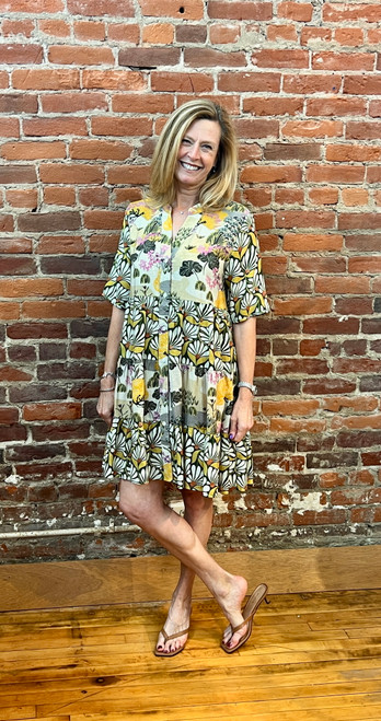 Shana Flower Deco Layer Dress