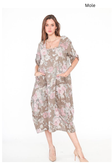 Linen & Cotton House Floral Dress