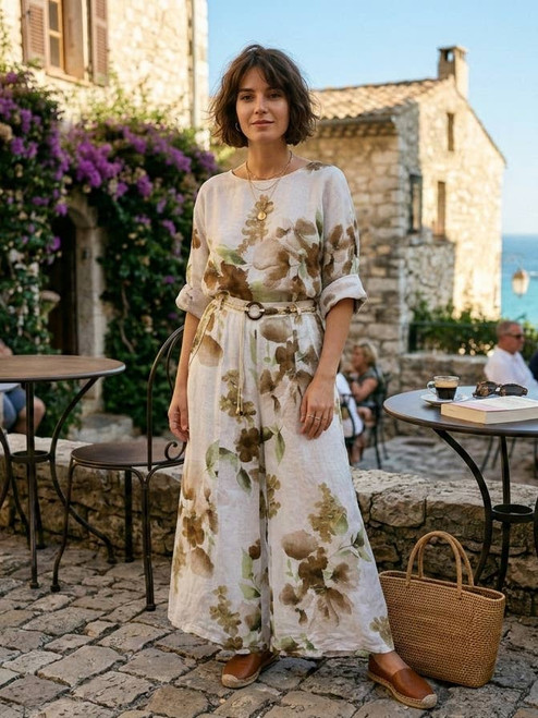Linen & Cotton House Floral Blouse